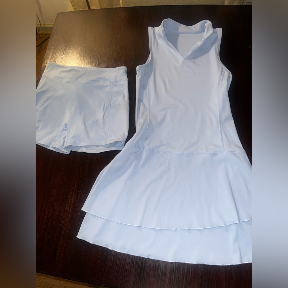 Worn Once! Powder Blue Tennis Golf Dress | Athleisure Dress | Light Blue Tennis